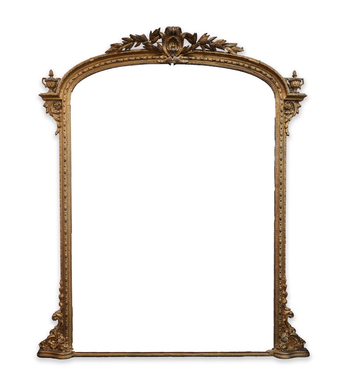 A Victorian giltwood and composition overmantel mirror